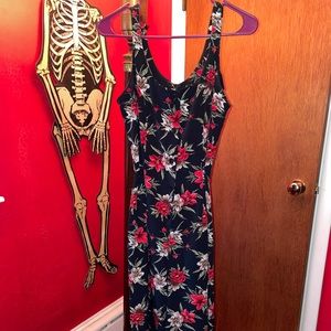 Vintage Floral Sleeveless Jumpsuit
